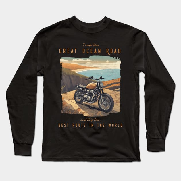 I rode the Great Ocean Road and it is the best motorcycle route in the world Long Sleeve T-Shirt by Bikerkulture